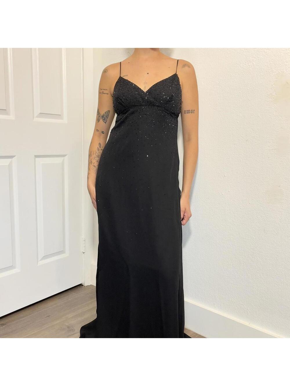 Vintage Beaded Slip Gown – Size 6